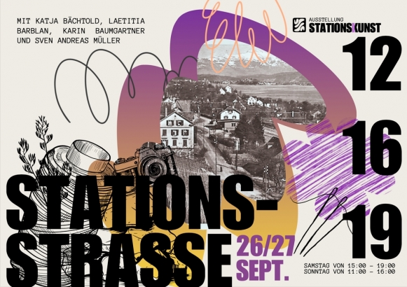 Einladung Invitation Stationskunst Flyer Stationskunst